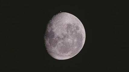Wall Mural - an amazing astronomical event, moon surface covers planet mars awe night sky view with an advanced a