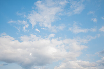 Wall Mural - blue sky and clouds in the weather day outdoor nature environment abstract background