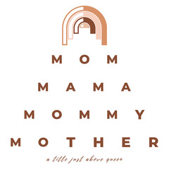 Wall Mural - Minimalist t-shirt design for mom,mommy,mother,mama. typography. Handwritten lettering vector eps10