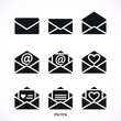 © Galatenko - Outline email icon isolated on grey background. Open envelope pictogram. Line mail symbol for website design, mobile application, ui. Editable stroke. Vector illustration. Eps10