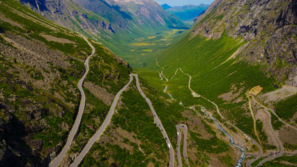 Sticker - Trollstigen mountain road in Norway