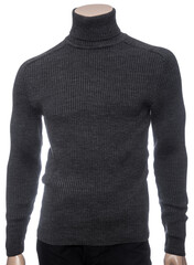 Wall Mural - Grey longsleeve turtleneck sweater on mannequin isolated