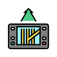 gps navigation device color icon vector. gps navigation device sign. isolated symbol illustration