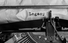Text Legacy Typed On Retro Typewriter