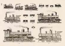 MISCELLANEOUS Selection Of Vintage Steam Train Related Design Elements