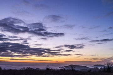 Canvas Print - Ayen (Corrèze, France) - Lever de soleil sur l'Yssandonnais en hiver