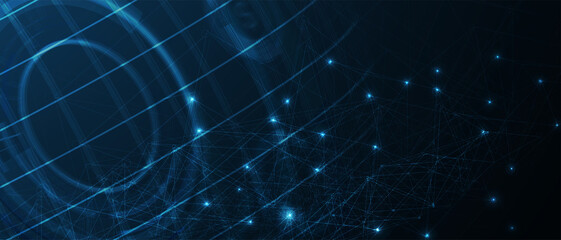 Technology data background, idea of global business solution