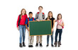 © seanlockephotography - Kids: Group Of Students Holding A Chalkboard
