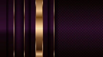 Wall Mural - abstract luxurious purple combination and golden overlap layer background . modern creative dark nav