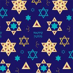 Wall Mural - Purim hamentashen vector pattern