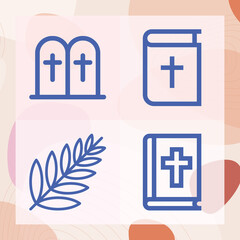 Sticker - Simple set of pagan related lineal icons