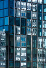 Close-up Of Windows On A Skyscraper, Frankfurt, Hesse, Germany