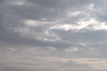 gray sky, rain. thunderclouds over horizon, dark, gray.