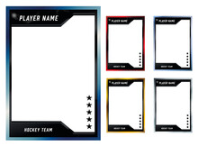 Hockey Player Card Frame Template Design