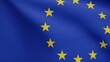 © REC Stock Footage - European Union flag waving in the wind. Close up of Europe banner silk blowing