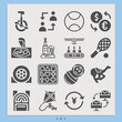 © Nana - Simple set of rally related filled icons.
