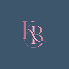 Poster - BK letter logo alphabet monogram icon symbol