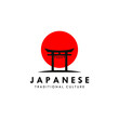© AUQSTHARY ATH - Japanese Gate, Japan traditional building historical landmark logo design vector