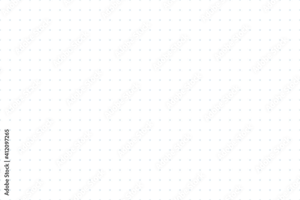 Grid paper. Dotted grid on white background. Abstract dotted transparent illustration with dots. White geometric pattern for school, copybooks, notebooks, diary, notes, banners, print, books. - obrazy, fototapety, plakaty 