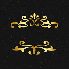 Wall Mural - elegant gold flourish ornament vector frame