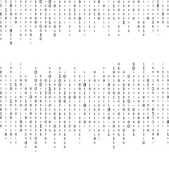 Sticker - Abstract Matrix Background. Binary Computer Code. Coding. Hacker concept. Vector Background Illustration