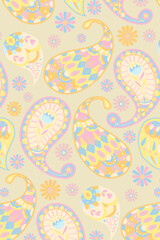 Wall Mural - Paisley pattern background