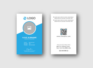 Wall Mural - Modern ID Card Template with an author photo place | Office Id Card Layout | Employee Id Card for Your Business or Company