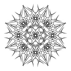 Sticker - abstract mandala flower, tattoo or print design