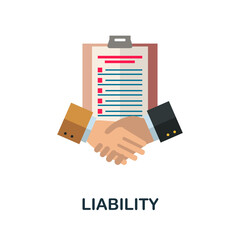 liability flat icon. color simple element from customer loyalty collection. creative liability icon 