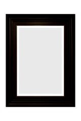 Wall Mural - Dark and black wooden picture frame  isolated on a white background