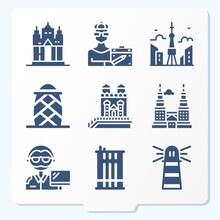 Simple Set Of 9 Icons Related To Designing