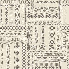 African mud cloth seamless pattern