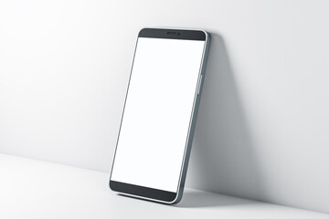 Modern blank white touch screen smartphone