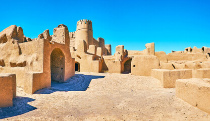 Sticker - Adobe ruins of Rayen castle, Iran