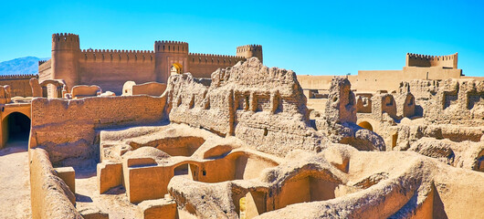 Canvas Print - Great buildings of ancient times, Rayen, Iran