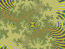 Yellow Green Stars Winter Abstract Background With Circles