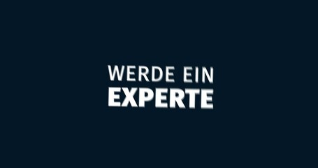 Wall Mural - coaching. werde ein experte. animierte wörter. kinetische text animation. intro