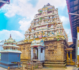 Canvas Print - The architecture of Hindu Munneswaram Kovil, Chilaw, Sri Lanka