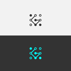 logo letter G tech, monogram icon initial G and Technology. simple line vector icon eps 10.