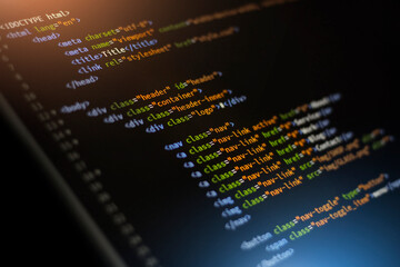 Wall Mural - html web coding background website