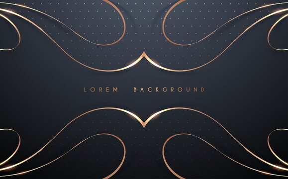 Abstract gold lines luxury background