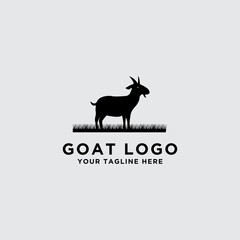 Sticker - Vector logo design template for wild goat