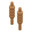 © ylivdesign - Cricket wood tools icon. Isometric of cricket wood tools vector icon for web design isolated on white background