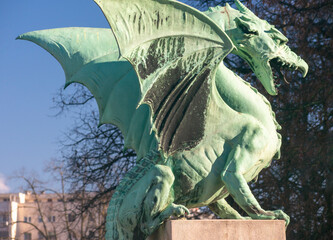 The great slovenian dragon statue