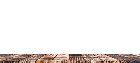 Aufkleber - Isolated wooden shelf or floor texture on white background.