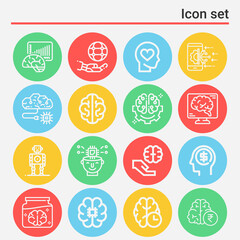 Wall Mural - 16 pack of ego  lineal web icons set