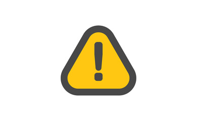 Alert icon. Exclamation danger sign. Rounded triangle with exclamation mark.