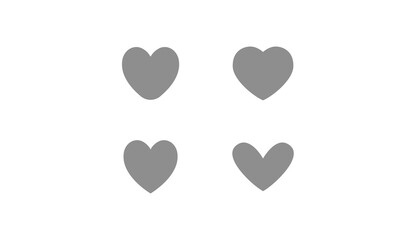 Hearts icon collection. Love symbol. Valentine's day heart vector set.