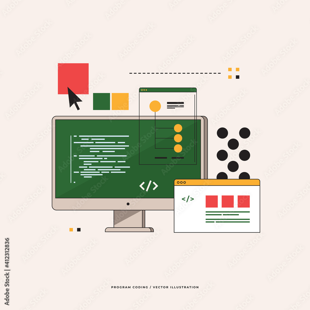 Programming codes. Digital technologies. Development of mobile ...