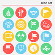 © Nana - 16 pack of waving  filled web icons set